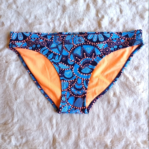 aerie Other - Aerie Bikini Swim Bottoms Medium Blue Orange